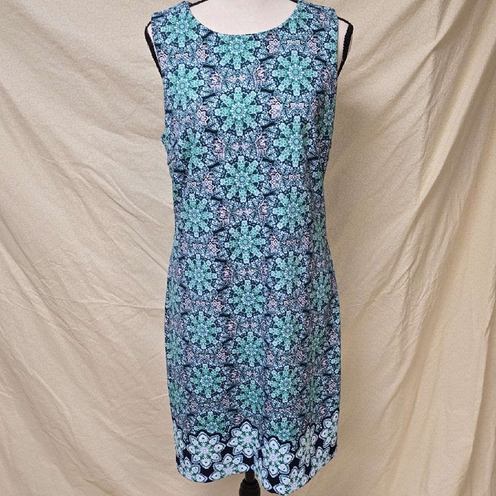 Banana Republic Blue and Black Floral Mini Dress